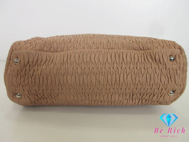 ミュウミュウ miumiu マテラッセ 2way トートバッグ ショルダーバッグ ベージュ レザー ロゴ ハンドバッグ 鞄 【中古】【送料無料】 bk10332