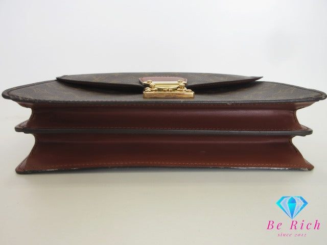 ルイ ヴィトン LOUIS VUITTON モノグラム コンコルド M51190 LV ロゴ ブラウン 茶 PVC レザー ハンドバッグ 手提げ  鞄【中古】【送料無料】bk10336