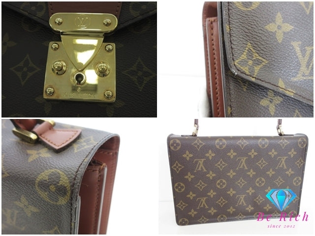 ルイ ヴィトン LOUIS VUITTON モノグラム コンコルド M51190 LV ロゴ ブラウン 茶 PVC レザー ハンドバッグ 手提げ  鞄【中古】【送料無料】bk10336