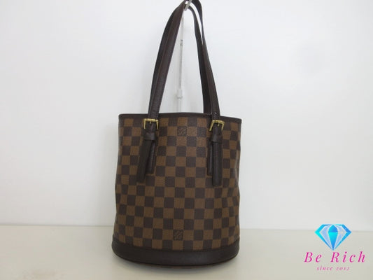 ルイ ヴィトン LOUIS VUITTON トートバッグ マレ N42240 ダミエ エベヌ ブラウン 茶 PVC レザー ロゴ バケット バケツ型 ショルダーバッグ ハンドバッグ 肩掛け 鞄 【中古】【送料無料】 bk10337