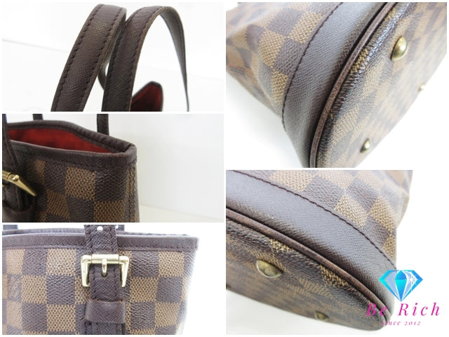 ルイ ヴィトン LOUIS VUITTON トートバッグ マレ N42240 ダミエ エベヌ ブラウン 茶 PVC レザー ロゴ バケット バケツ型 ショルダーバッグ ハンドバッグ 肩掛け 鞄 【中古】【送料無料】 bk10337
