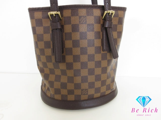 ルイ ヴィトン LOUIS VUITTON トートバッグ マレ N42240 ダミエ エベヌ ブラウン 茶 PVC レザー ロゴ バケット バケツ型 ショルダーバッグ ハンドバッグ 肩掛け 鞄 【中古】【送料無料】 bk10337