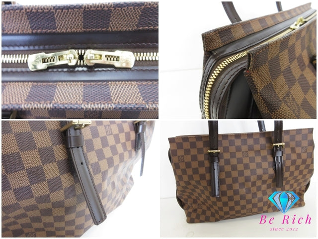 ルイ ヴィトン LOUIS VUITTON トートバッグ ショルダーバッグ ダミエ チェルシー N51119 エベヌ ブラウン 茶 PVC レザー ハンドバッグ 肩掛け バッグ 鞄 メンズ レディース 【中古】【送料無料】 bk10340
