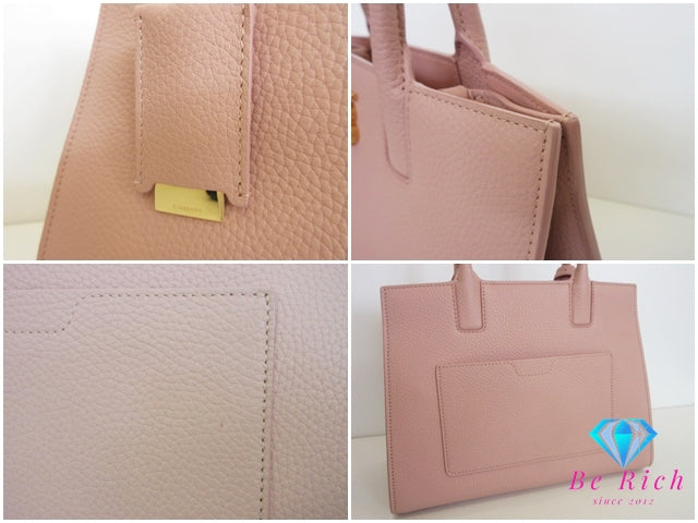 美品 バーバリー BURBERRY 2way ハンドバッグ ショルダーバッグ ミニ フランシス バッグ 8072513 ダスキー ピンク グレイン レザー ロゴ トートバッグ クロスボディ 斜め掛け Mini Frances 【中古】【送料無料】 bk10351