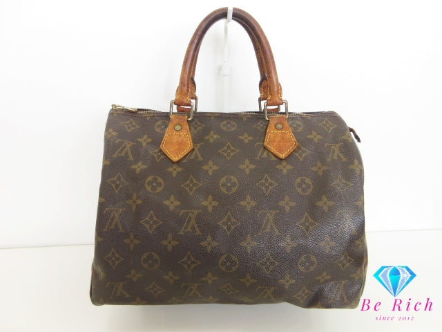 ルイ ヴィトン LOUIS VUITTON ハンドバッグ モノグラム スピーディ 30 M41526 LV ロゴ PVC レザー 茶 ブラウン ショルダーバッグ ミニ ボストン 【中古】【送料無料】bk10357