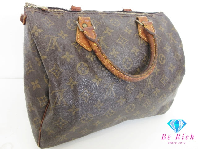 ルイ ヴィトン LOUIS VUITTON ハンドバッグ モノグラム スピーディ 30 M41526 LV ロゴ PVC レザー 茶 ブラウン ショルダーバッグ ミニ ボストン 【中古】【送料無料】bk10357