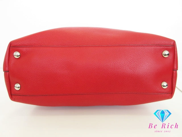 グッチ GUCCI ソーホー インターロッキング G 2way トートバッグ 368602 赤 レッド レザー  GG ロゴ ショルダーバッグ ハンドバッグ クロスボディ 斜め掛け 鞄 【中古】【送料無料】bk10359