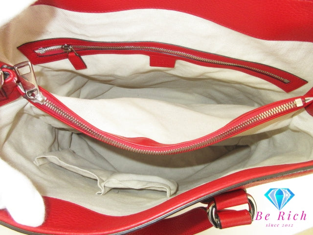 グッチ GUCCI ソーホー インターロッキング G 2way トートバッグ 368602 赤 レッド レザー  GG ロゴ ショルダーバッグ ハンドバッグ クロスボディ 斜め掛け 鞄 【中古】【送料無料】bk10359