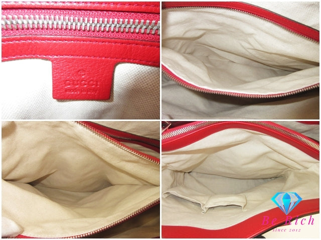 グッチ GUCCI ソーホー インターロッキング G 2way トートバッグ 368602 赤 レッド レザー  GG ロゴ ショルダーバッグ ハンドバッグ クロスボディ 斜め掛け 鞄 【中古】【送料無料】bk10359