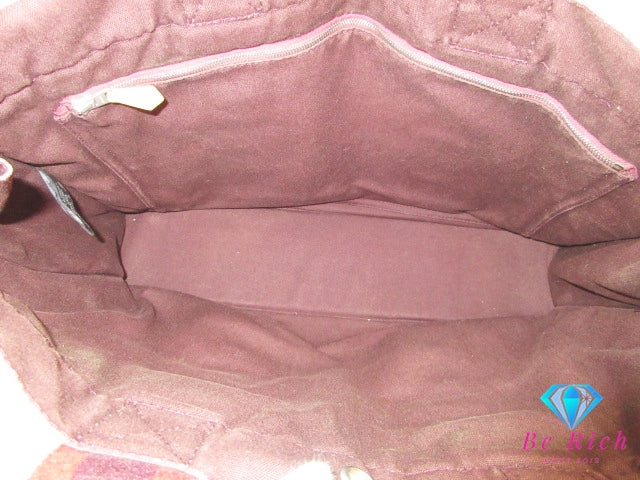 エルメス HERMES フールトゥ MM ブラウン 茶 ボルドー キャンバス トートバッグ ハンドバッグ 手提げ 通学 通勤 鞄  【中古】【送料無料】 bk10360