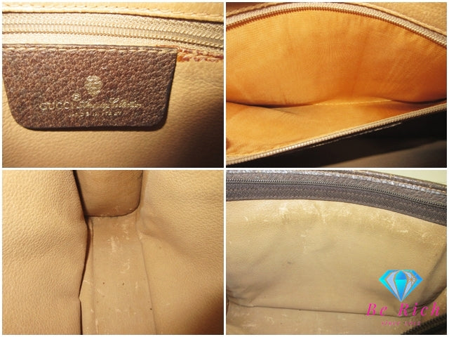 グッチ GUCCI クラッチバッグ 97.01.037  GG スプリーム 茶 ブラウン PVC レザー  セカンドバッグ ビジネスバッグ【中古】【送料無料】 bk10362