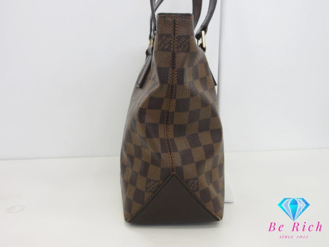 ルイ ヴィトン LOUIS VUITTON トートバッグ カバ ピアノ N51187 ダミエ エベヌ ブラウン 茶 PVC レザー ロゴ ショルダーバッグ 鞄 【中古】【送料無料】 bk10366