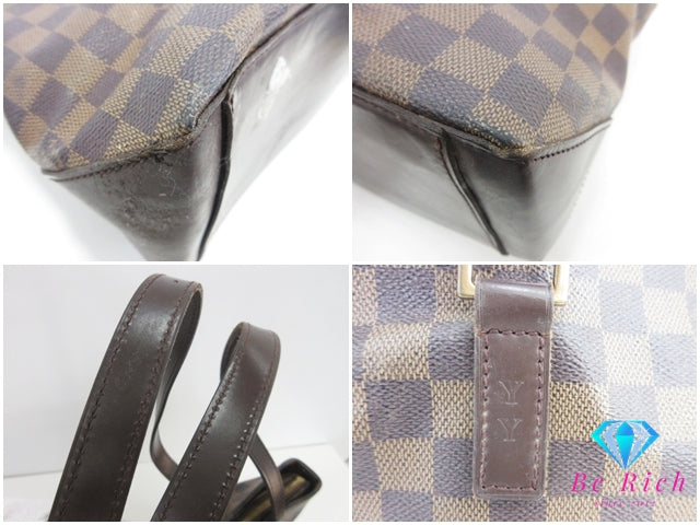ルイ ヴィトン LOUIS VUITTON トートバッグ カバ ピアノ N51187 ダミエ エベヌ ブラウン 茶 PVC レザー ロゴ ショルダーバッグ 鞄 【中古】【送料無料】 bk10366