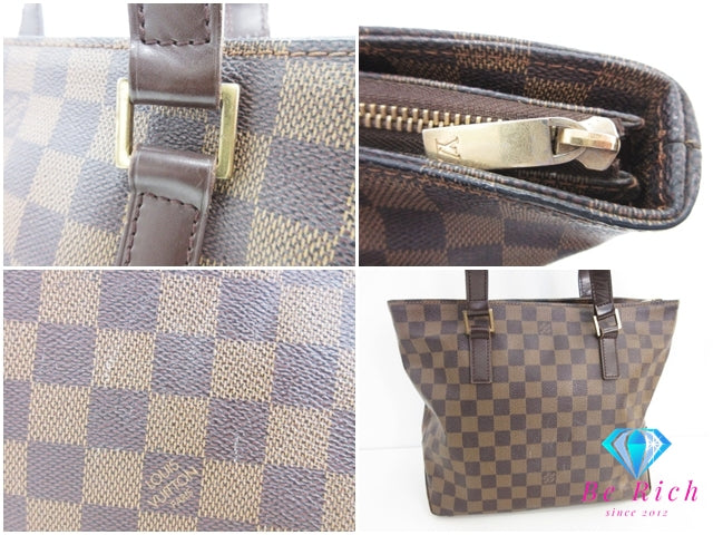ルイ ヴィトン LOUIS VUITTON トートバッグ カバ ピアノ N51187 ダミエ エベヌ ブラウン 茶 PVC レザー ロゴ ショルダーバッグ 鞄 【中古】【送料無料】 bk10366