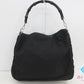 グッチ GUCCI 2way ショルダーバッグ ショルダーなし 001.1577 バンブー ハンドル ブラック 黒 ナイロンキャンバス GG ロゴ ハンドバッグ ホーボー セミ 鞄  【中古】【送料無料】 bk10371