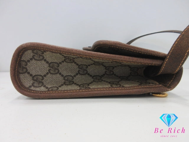 グッチ 2way ショルダーバッグ 004.161.0670 茶 ブラウン GG スプリーム PVC レザー クラッチバッグ セカンドバッグ オールド GUCCI 【中古】【送料無料】 bk10379