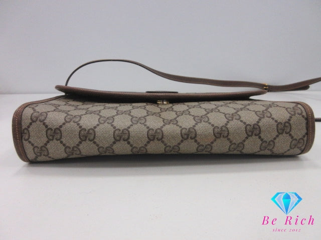 グッチ 2way ショルダーバッグ 004.161.0670 茶 ブラウン GG スプリーム PVC レザー クラッチバッグ セカンドバッグ オールド GUCCI 【中古】【送料無料】 bk10379