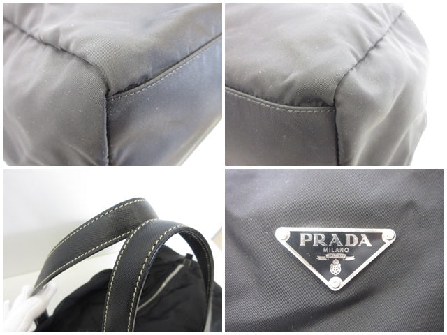 プラダ PRADA ボストンバッグ ショルダーバッグ BR2934 ブラック 黒 ナイロン レザー ロゴ ミニ ハンドバッグ 鞄 【中古】【送料無料】 bk10395