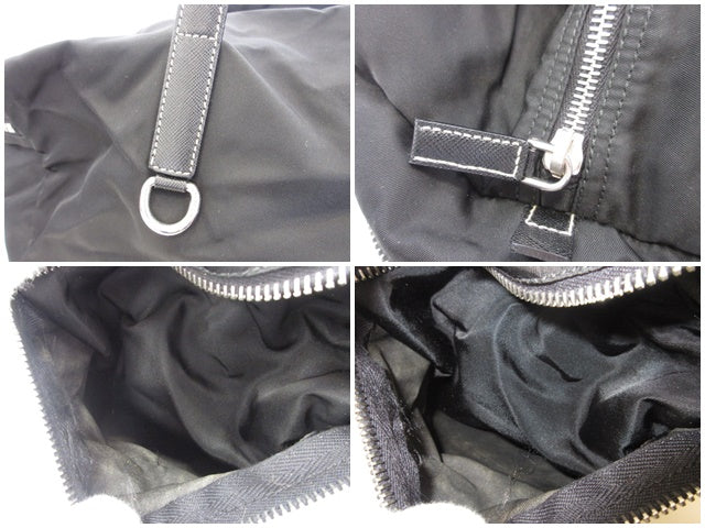 プラダ PRADA ボストンバッグ ショルダーバッグ BR2934 ブラック 黒 ナイロン レザー ロゴ ミニ ハンドバッグ 鞄 【中古】【送料無料】 bk10395