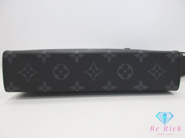 美品 ルイ ヴィトン LOUIS VUITTON モノグラム エクリプス ガストン・ウェアラブルウォレット ショルダーバッグ M81124 グレー ブラック 黒 PVC レザー LV ロゴ【中古】【送料無料】 bk10403