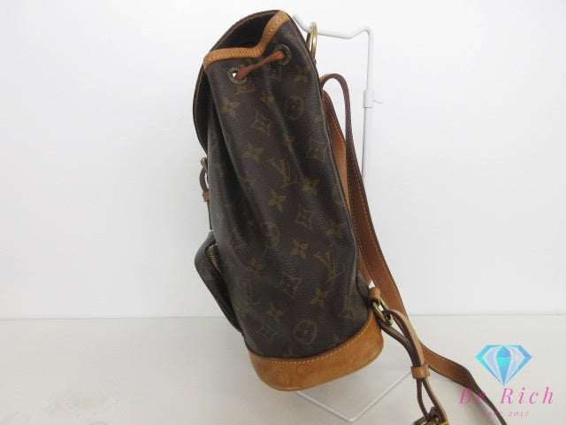 ルイ ヴィトン LOUIS VUITTON バックパック リュック モノグラム モンスリ M51136 LV ロゴ ショルダーバッグ 鞄 ブラウン 茶 デイパック 【中古】【送料無料】 bk10407