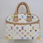 ルイ ヴィトン トゥルーヴィル M92663 モノグラム マルチカラー 白 ホワイト ブロン PVC レザー ハンドバッグ LOUIS VUITTON 【中古】【送料無料】 bk10412
