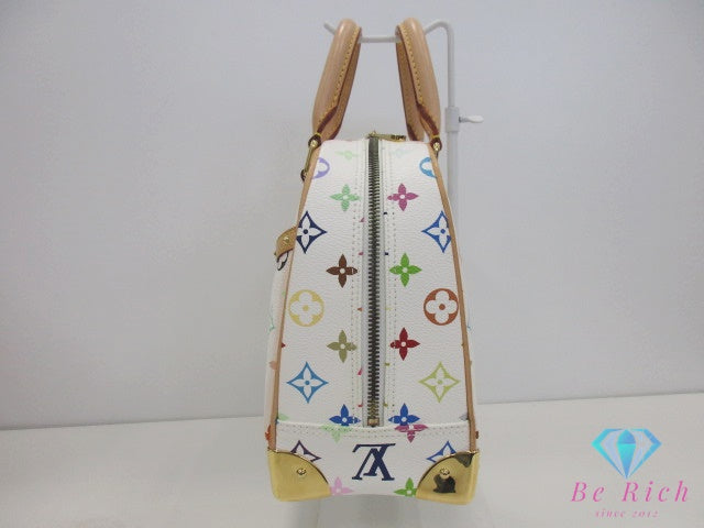 ルイ ヴィトン トゥルーヴィル M92663 モノグラム マルチカラー 白 ホワイト ブロン PVC レザー ハンドバッグ LOUIS VUITTON 【中古】【送料無料】 bk10412