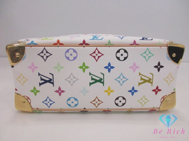 ルイ ヴィトン トゥルーヴィル M92663 モノグラム マルチカラー 白 ホワイト ブロン PVC レザー ハンドバッグ LOUIS VUITTON 【中古】【送料無料】 bk10412