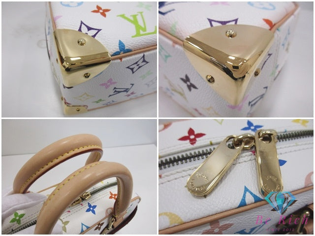 ルイ ヴィトン トゥルーヴィル M92663 モノグラム マルチカラー 白 ホワイト ブロン PVC レザー ハンドバッグ LOUIS VUITTON 【中古】【送料無料】 bk10412