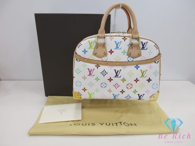 ルイ ヴィトン トゥルーヴィル M92663 モノグラム マルチカラー 白 ホワイト ブロン PVC レザー ハンドバッグ LOUIS VUITTON 【中古】【送料無料】 bk10412