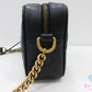 グッチ GUCCI GG マーモント ミニ カメラバッグ ショルダーバッグ 448065 黒 ブラック レザー ロゴ チェーン ポシェット ハンドバッグ 肩掛け 鞄 【中古】【送料無料】bk10416