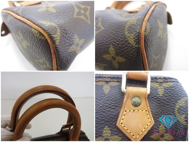 ルイ ヴィトン LOUIS VUITTON モノグラム ミニ スピーディ M41534 ブラウン 茶 LV ロゴ ハンドバッグ ショルダーバッグ ポシェット ポーチ クロスボディ 斜め掛け 鞄  【中古】【送料無料】 bk10418