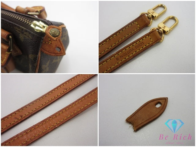 ルイ ヴィトン LOUIS VUITTON モノグラム ミニ スピーディ M41534 ブラウン 茶 LV ロゴ ハンドバッグ ショルダーバッグ ポシェット ポーチ クロスボディ 斜め掛け 鞄  【中古】【送料無料】 bk10418