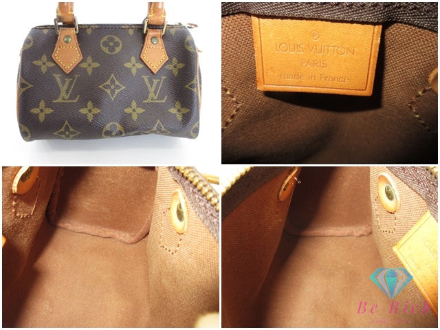 ルイ ヴィトン LOUIS VUITTON モノグラム ミニ スピーディ M41534 ブラウン 茶 LV ロゴ ハンドバッグ ショルダーバッグ ポシェット ポーチ クロスボディ 斜め掛け 鞄  【中古】【送料無料】 bk10418