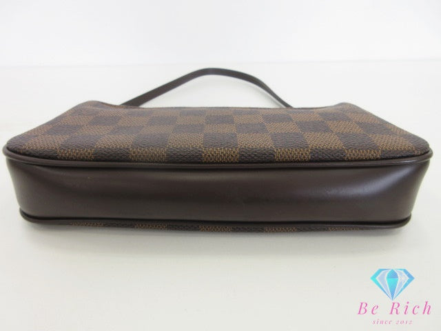 ルイ ヴィトン LOUIS VUITTON アクセサリーポーチ ショルダーバッグ ナヴォナ N51983 ダミエ エベヌ 茶 ブラウン PVC レザー ポーチ ハンドバッグ 【中古】【送料無料】 bk10419