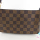 ルイ ヴィトン LOUIS VUITTON アクセサリーポーチ ショルダーバッグ ナヴォナ N51983 ダミエ エベヌ 茶 ブラウン PVC レザー ポーチ ハンドバッグ 【中古】【送料無料】 bk10419