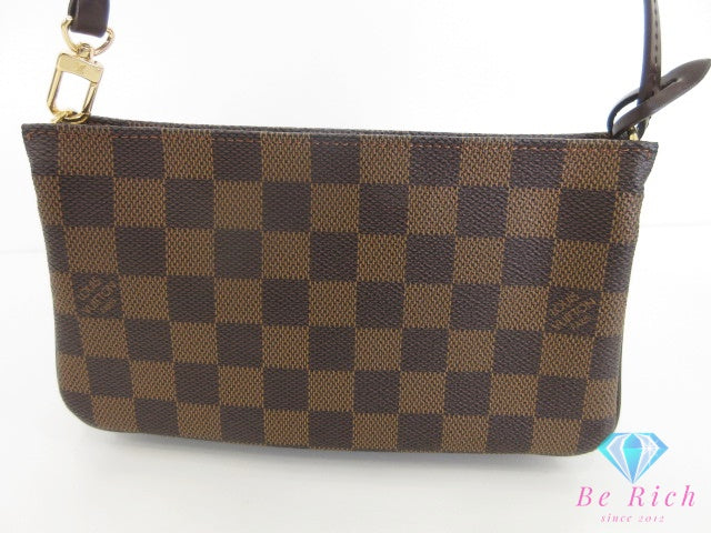 ルイ ヴィトン LOUIS VUITTON アクセサリーポーチ ショルダーバッグ ナヴォナ N51983 ダミエ エベヌ 茶 ブラウン PVC レザー ポーチ ハンドバッグ 【中古】【送料無料】 bk10419