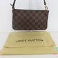 ルイ ヴィトン LOUIS VUITTON アクセサリーポーチ ショルダーバッグ ナヴォナ N51983 ダミエ エベヌ 茶 ブラウン PVC レザー ポーチ ハンドバッグ 【中古】【送料無料】 bk10419