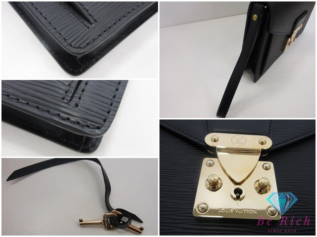 ルイ ヴィトン LOUIS VUITTON エピ セリエ ドラゴンヌ M52612 ノワール ブラック 黒 レザー LV ロゴ セカンドバッグ クラッチバッグ  ハンドバッグ 手持ち 鞄 【中古】【送料無料】bk10425