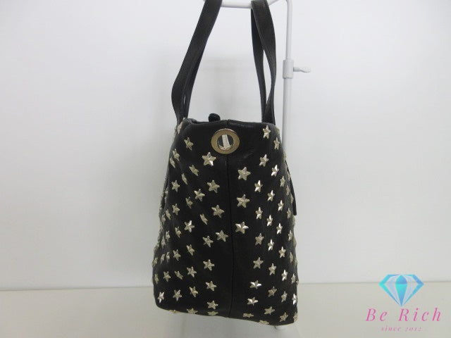 ジミーチュウ JIMMY CHOO ミニ サラ 2way ハンドバック ショルダーバッグ ブラック 黒 スター 星 スタッズ ロゴ 鞄 【中古】【送料無料】 bk10440