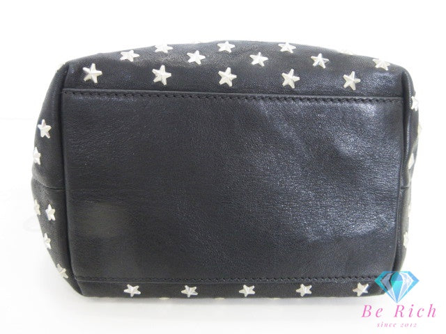 ジミーチュウ JIMMY CHOO ミニ サラ 2way ハンドバック ショルダーバッグ ブラック 黒 スター 星 スタッズ ロゴ 鞄 【中古】【送料無料】 bk10440
