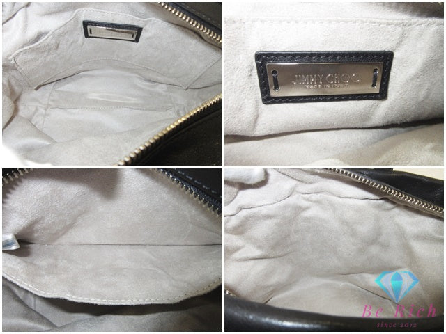 ジミーチュウ JIMMY CHOO ミニ サラ 2way ハンドバック ショルダーバッグ ブラック 黒 スター 星 スタッズ ロゴ 鞄 【中古】【送料無料】 bk10440