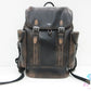 コーチ COACH  ヒッチ バックパック リュック CBF05 黒 ブラック ライトタン 茶 ラブド レザー ロゴ デイパック ショルダーバッグ 鞄【中古】【送料無料】 bk10446