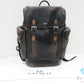 コーチ COACH  ヒッチ バックパック リュック CBF05 黒 ブラック ライトタン 茶 ラブド レザー ロゴ デイパック ショルダーバッグ 鞄【中古】【送料無料】 bk10446