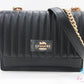 コーチ COACH キルティング ショルダーバッグ 2561 黒 ブラック ポシェット レザー ロゴ クロスボディ 鞄 【中古】【送料無料】 bk10459
