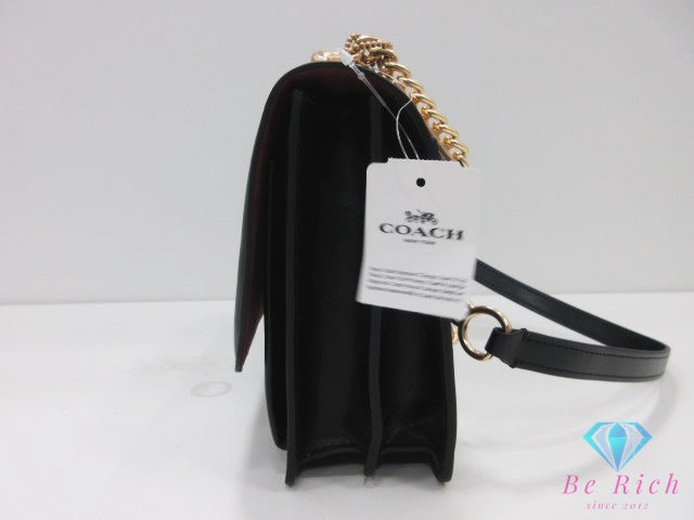 コーチ COACH キルティング ショルダーバッグ 2561 黒 ブラック ポシェット レザー ロゴ クロスボディ 鞄 【中古】【送料無料】 bk10459