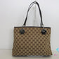 グッチ GUCCI トートバッグ 120837 GG ベージュ ブラウン キャンバス レザー ロゴ ショルダーバッグ ハンドバッグ 肩掛け 鞄 【中古】【送料無料】 bk10489