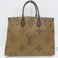 美品 ルイ ヴィトン LOUIS VUITTON モノグラム ジャイアント リバース バイカラー オンザゴー GM M45320 ブラウン 茶 2way ハンド トートバッグ ショルダーバッグ LV ロゴ 鞄  【中古】【送料無料】bk10494