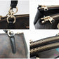 コーチ COACH シグネチャー 2way ハンドバッグ ショルダーバッグ F57521 茶 ダークブラウン 黒 ブラック レザー ロゴ ボストンバッグ 鞄 【中古】【送料無料】 bk10495