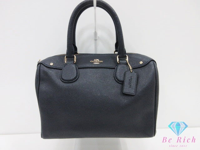コーチ COACH ミニ ベネット 2way ハンドバッグ ショルダーバッグ F57521 ストラップなし 黒 ブラック レザー ロゴ ボストンバッグ 鞄 【中古】【送料無料】 bk10496